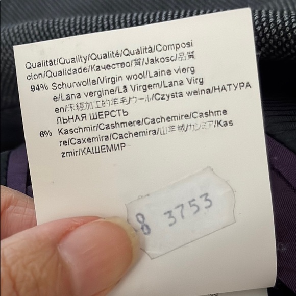 Hugo Boss The Crowley Jacket Wool Cashmere Men's Gray Sport Coat Blazer Size 38R - Picture 12 of 12